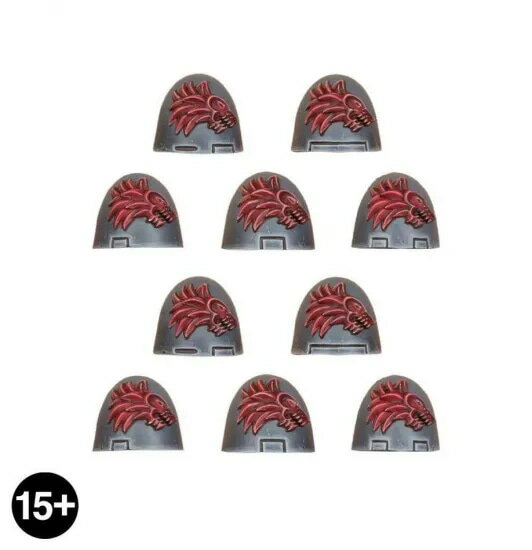 送料無料【ウォーハンマー ホルスヘレシー】スペースウルフ MKVI ショルダーパッド Space Wolves MKVI Shoulder Pads[オンライン...