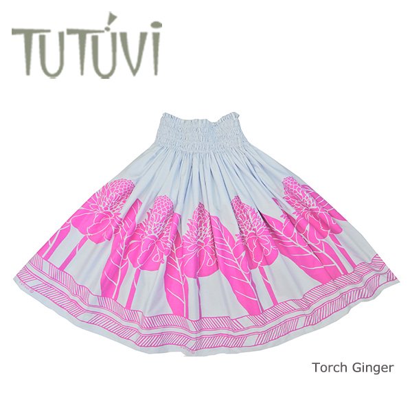 フラダンス衣装　パウスカート　スカート　フラ　パウ　TUP-FT507　TUTUVIパウ　トーチジンジャー　シルバーグレー　ピンク
