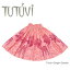 フラダンス衣装　パウスカート　スカート　フラ　パウ　TUP-FT541　TUTUVIパウ　トーチジンジャーガーデン　コーラルピンク　ピンク