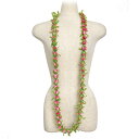 フラダンス衣装 レイ ハワイ 花飾り イベント フラ ハワイアンレイ フラワーレイ ロングレイ PKL-R-15 ローズバドリーフレイ ローズピンク