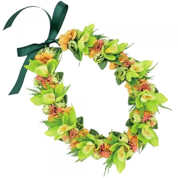 フラダンス衣装　レイ　ハワイアンレイ　フラワーレイ ハワイ　花飾り　イベント　フラ　アレンジ レイ..