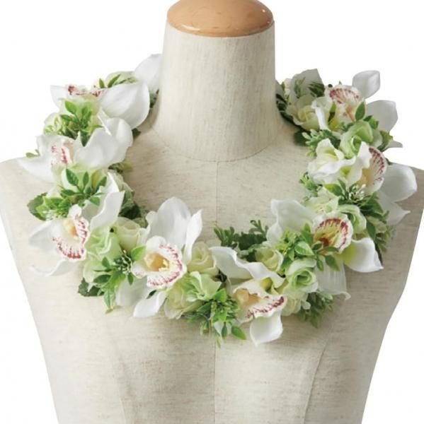 フラダンス衣装　レイ　ハワイアンレイ　フラワーレイ ハワイ　花飾り　イベント　フラ　アレンジ レイ..