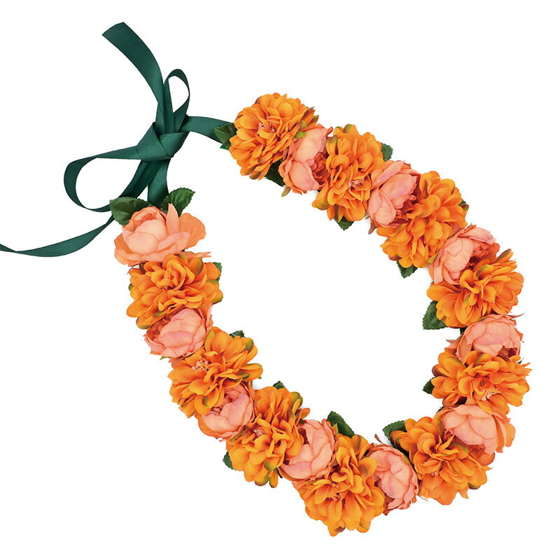 フラダンス衣装　レイ　ハワイアンレイ　フラワーレイ ハワイ　花飾り　イベント　フラ　アレンジ レイ..