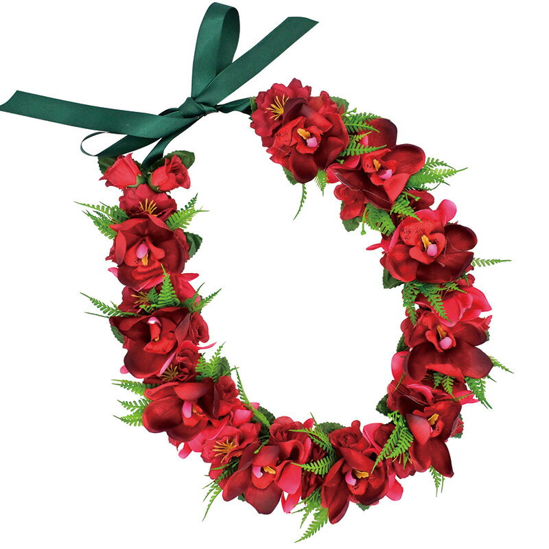 フラダンス衣装　レイ　ハワイアンレイ　フラワーレイ ハワイ　花飾り　イベント　フラ　アレンジ レイ..