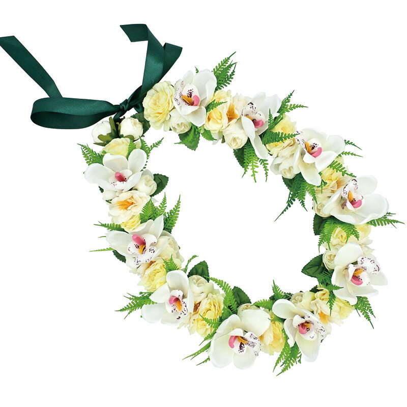 フラダンス衣装　レイ　ハワイアンレイ　フラワーレイ ハワイ　花飾り　イベント　フラ　アレンジ レイ..