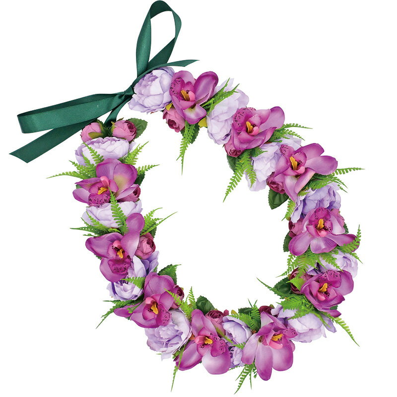 フラダンス衣装　レイ　ハワイアンレイ　フラワーレイ ハワイ　花飾り　イベント　フラ　アレンジ レイ..