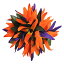 フラダンス衣装　髪飾り　花飾り　バードオブパラダイス　ヘアクリップ　イベント　フラ　CL-77OR　バードオブパラダイス Lクリップ　オレンジ