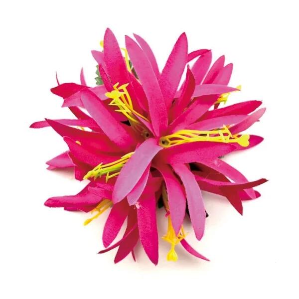 フラダンス衣装　髪飾り　花飾り　レフア　ヘアクリップ　イベント　フラ　アレンジ ヘアクリップ 　KC-182　スパイダーリリークリップ（小）　ピンク
