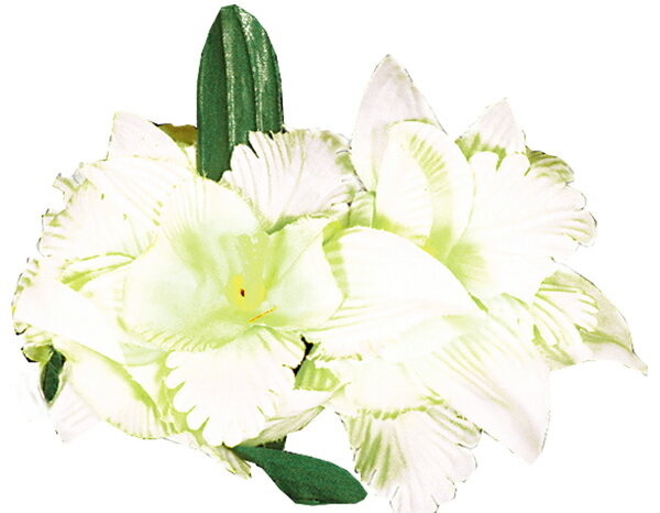 フラダンス衣装 髪飾り 花飾り オーキッド ヘアクリップ イベント フラ CL-14 ニューオーキッドクリップ ホワイト 白