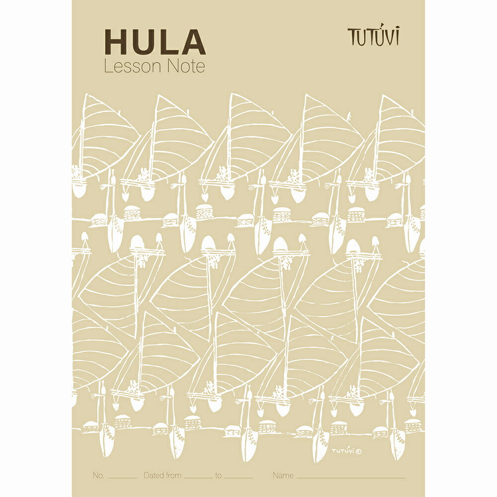 乐天商城 - A4サイズ(21x29.7cm) フラノート レッスンノート TUTUVI カヌー柄 カフェ