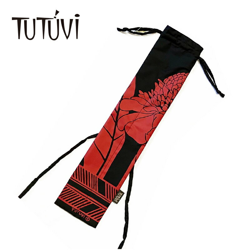 フラダンス衣装 レッスン フラ プリケース トーチジンジャー PUILICASE2-TG-BKRD TUTUVI プイリケース2（プイリ長さ約50cm用） トーチジンジャー ブラック／レッド