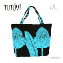 トートバッグ オーダー ハワイ フラダンス レッスンバッグ フラ TUTUVI JL-M006 オーダートートバックJL TUTUVI ニュートーチジンジャー ブラック ミントブルー