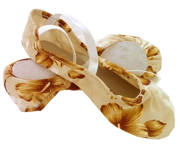 フラダンス レッスンシューズ フラダンス衣装 SH-NEWHIB レッスンシューズ ハイビスカス ベージュ