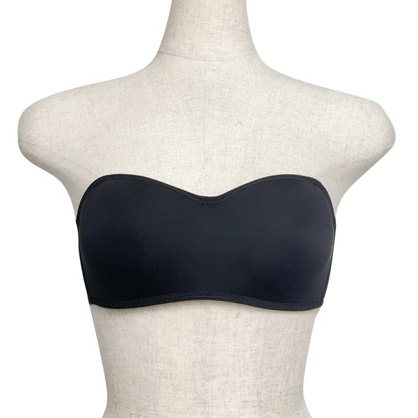 フラダンス フラ用下着 アンダーウエアー フラダンス衣装 ベアトップ・チューブトップにおすすめの落ちにくいブラ(ブラック)黒