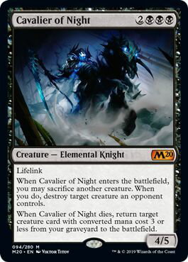 マジックザギャザリング MTG 黒 夜の騎兵 M20-94 神話レア 【中古】