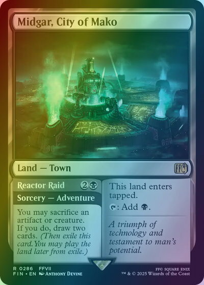 マジックザギャザリング MTG 無色 魔晄都市、ミッドガル FIN-286 レア Foil 【中古】