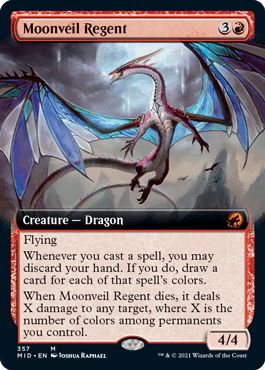 マジックザギャザリング MTG 赤 月の帳の執政(拡張) MID-357 神話レア 【中古】