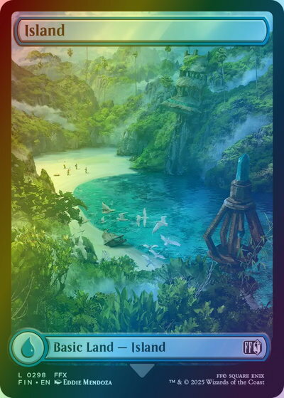 マジックザギャザリング MTG 無色 島 FIN-298 基本土地 Foil 【中古】