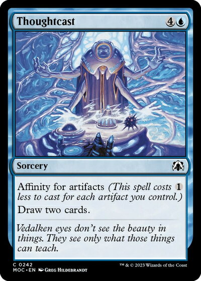 マジックザギャザリング MTG 青 物読み MOC-242 コモン 【中古】
