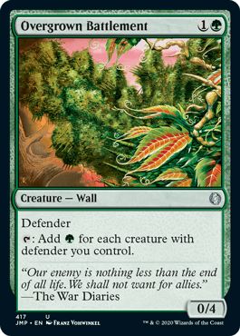 マジックザギャザリング MTG 緑 草茂る胸壁 JMP-417 アンコモン 【中古】