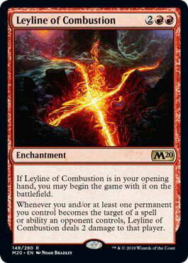 マジックザギャザリング MTG 赤 発火の力線 M20-148 レア 【中古】
