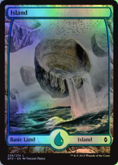 マジックザギャザリング MTG 無色 島 BFZ-258 基本土地 Foil 【中古】