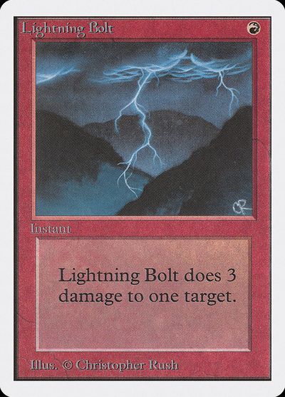 マジックザギャザリング MTG 赤 稲妻 2ED-162 コモン 【中古】