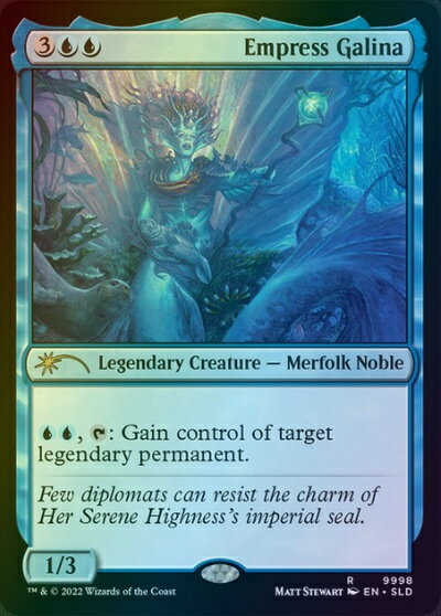 マジックザギャザリング MTG 青 女帝ガリーナ SLD-9998 レア Foil 【中古】