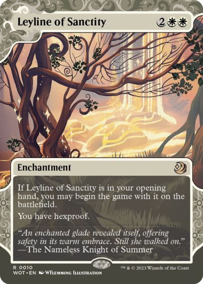 マジックザギャザリング MTG 白 神聖の力線(ボーダーレス) WOT-10 レア 【中古】
