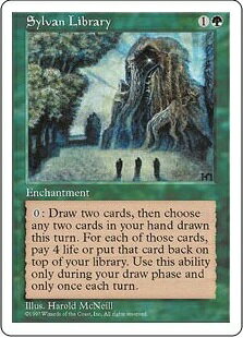 マジックザギャザリング MTG 緑 森の知恵 5ED-329 レア 【中古】
