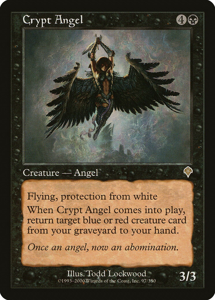 マジックザギャザリング MTG 黒 墓所の天使 INV-97 レア 【中古】