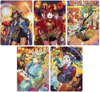 デュエルマスターズ 神アート スペシャルアートカード 「五人祭でドラゴン サマー」 5枚セット 未開封 DuelMasters 【中古】