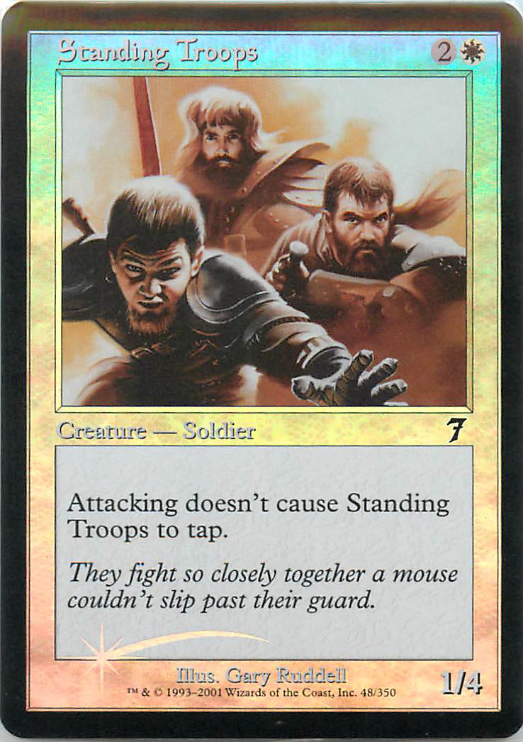 マジックザギャザリング MTG 白 常備軍 7ED-48 コモン Foil 【中古】