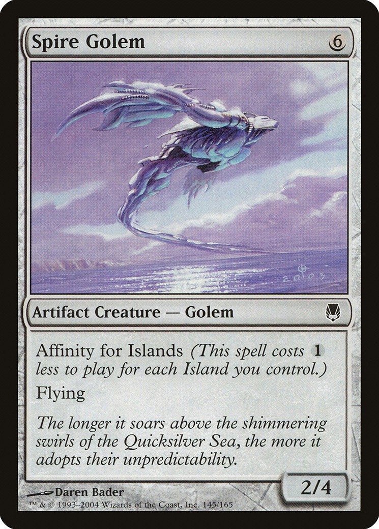 マジックザギャザリング MTG 茶 尖塔のゴーレム DST-145 コモン 【中古】