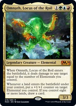 マジックザギャザリング MTG 金(多色) 乱動の座、オムナス M20-216 神話レア 【中古】