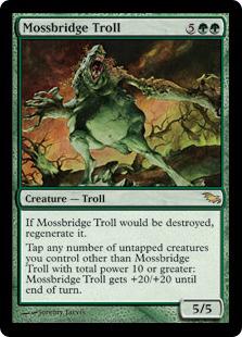 マジックザギャザリング MTG 緑 苔橋のトロール SHM-123 レア 【中古】