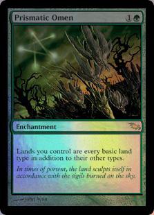 マジックザギャザリング MTG 緑 虹色の前兆 SHM-126 レア Foil 【中古】