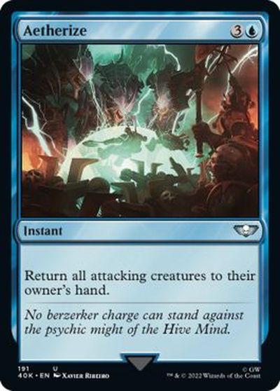 マジックザギャザリング MTG 青 霊気化 40K-191 アンコモン 【中古】