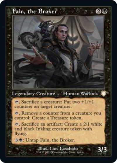 マジックザギャザリング MTG 黒 仲介人、フェイン BRC-105 レア 【中古】