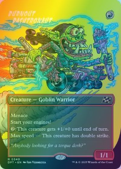 マジックザギャザリング MTG 赤 焼き切る非行士(ボーダーレス) DFT-340 レア Foil 【中古】