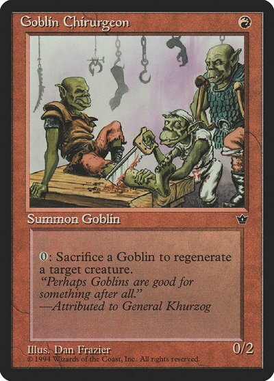 ȥ쥫 ȥȥŷԾŹ㤨֥ޥå㥶 MTG  Goblin Chirurgeon(Illust.Dan Frazier FEM-54C  šۡפβǤʤ90ߤˤʤޤ