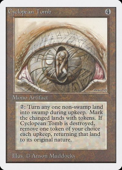 マジックザギャザリング MTG 茶 Cyclopean Tomb 2ED-241 レア 【中古】