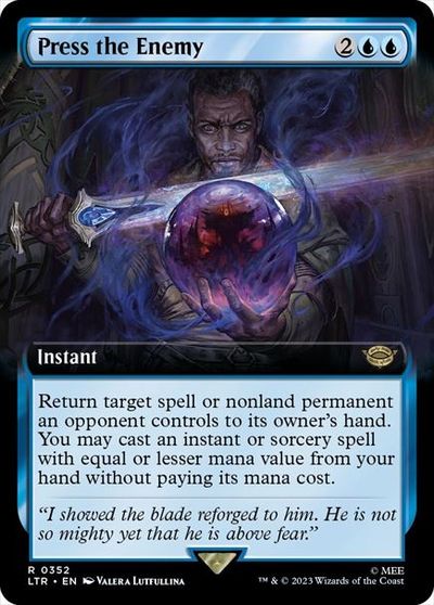 マジックザギャザリング MTG 青 敵の徴用 (拡張) LTR-352 レア 【中古】