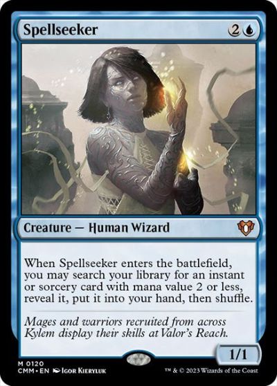 マジックザギャザリング MTG 青 呪文探求者 CMM-120 神話レア 【中古】