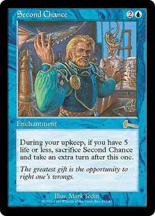 マジックザギャザリング MTG 青 セカンド・チャンス ULG-41 レア 【中古】