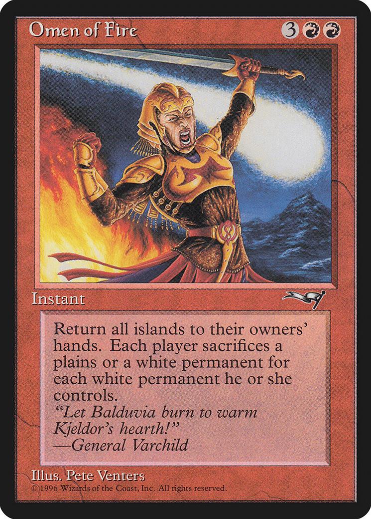 マジックザギャザリング MTG 赤 Omen of Fire ALL-75 R 【中古】
