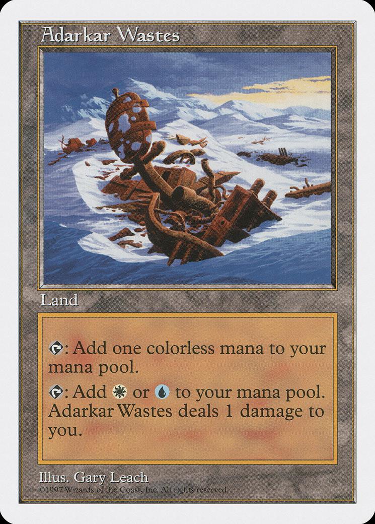 マジックザギャザリング MTG 無色 アダーカー荒原 5ED-410 レア 【中古】