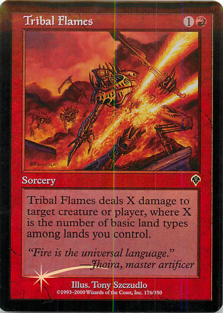 マジックザギャザリング MTG 赤 部族の炎 INV-176 コモン Foil 【中古】