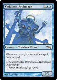 マジックザギャザリング MTG 青 ヴィダルケンの大魔道士 MRD-55 レア 【中古】