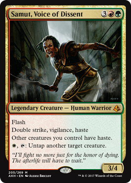 マジックザギャザリング MTG 金(多色) 造反の代弁者、サムト AKH-205 神話レア 【中古】